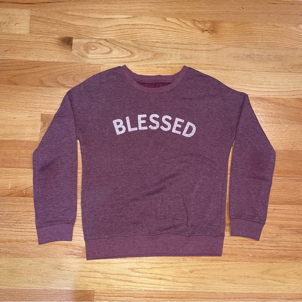Zoe + Liv XS BLESSED crew neck long sleeve shirt
